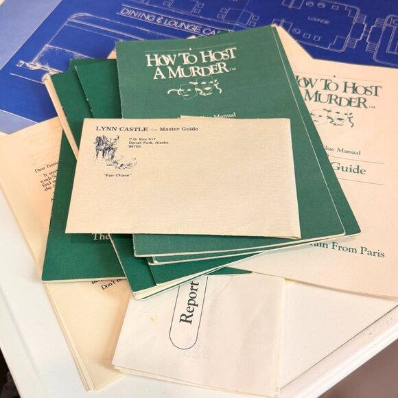 Vintage How To Host A Murder Dinner Mystery Game Last Train From Paris 1986 - Picture 12 of 16